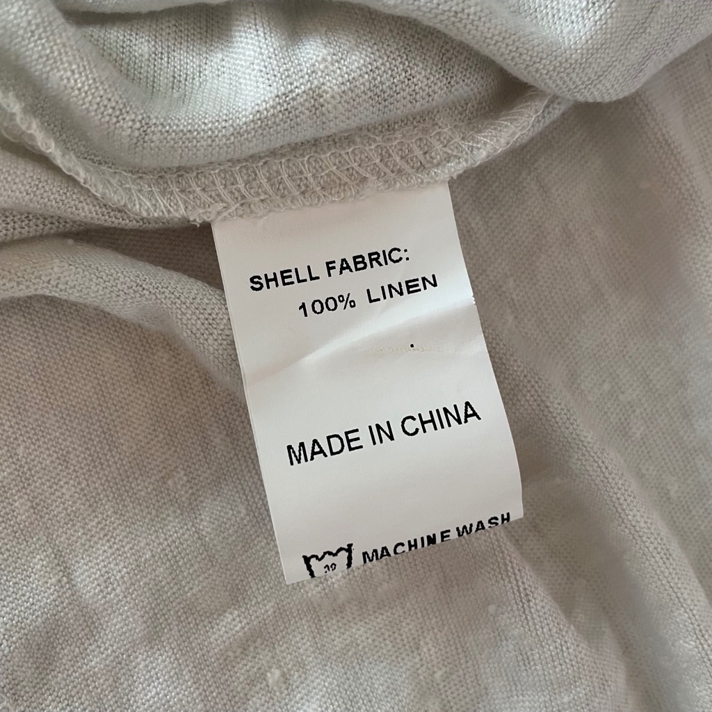 Jarbo Vulin 100% Linen Top Size 32/Dove New — image 6 of 7